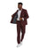 2pc Double Breasted Solid Peak Lapel Suit