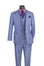 Blue checkered suit on a mannequin with a white background