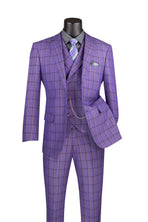 Regular Fit 3 Piece Window Pane Suit