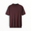 A short-sleeve crewneck knit sweater in a deep burgundy color, displayed flat against a clean white background.
