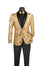 Men's Slim Fit Embroidery Blazer with Bowtie | Shawl Lapel Tuxedo Jacket