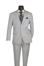 Modern Fit Seersucker 2 piece Men's Suit M & R Clothing