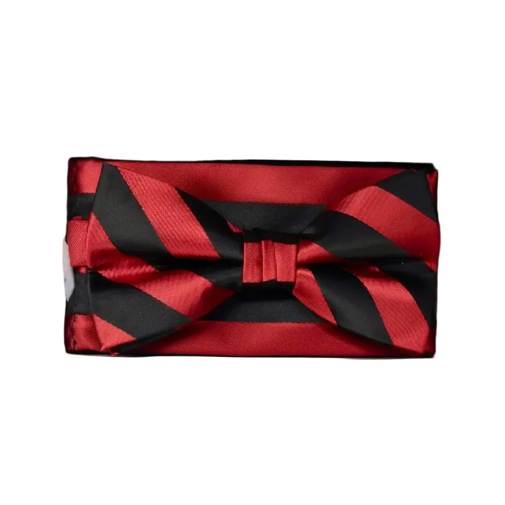 Stacy Adams Stripe Wedding Bow Tie Set Stacy Adams  M & R Clothing Mens-Accessories