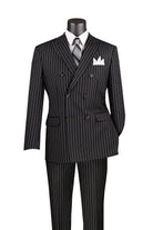 Men's Double Breasted Pinstripe Suit M & R Clothing  M & R Clothing
