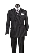 Men's Double Breasted Pinstripe Suit M & R Clothing  M & R Clothing