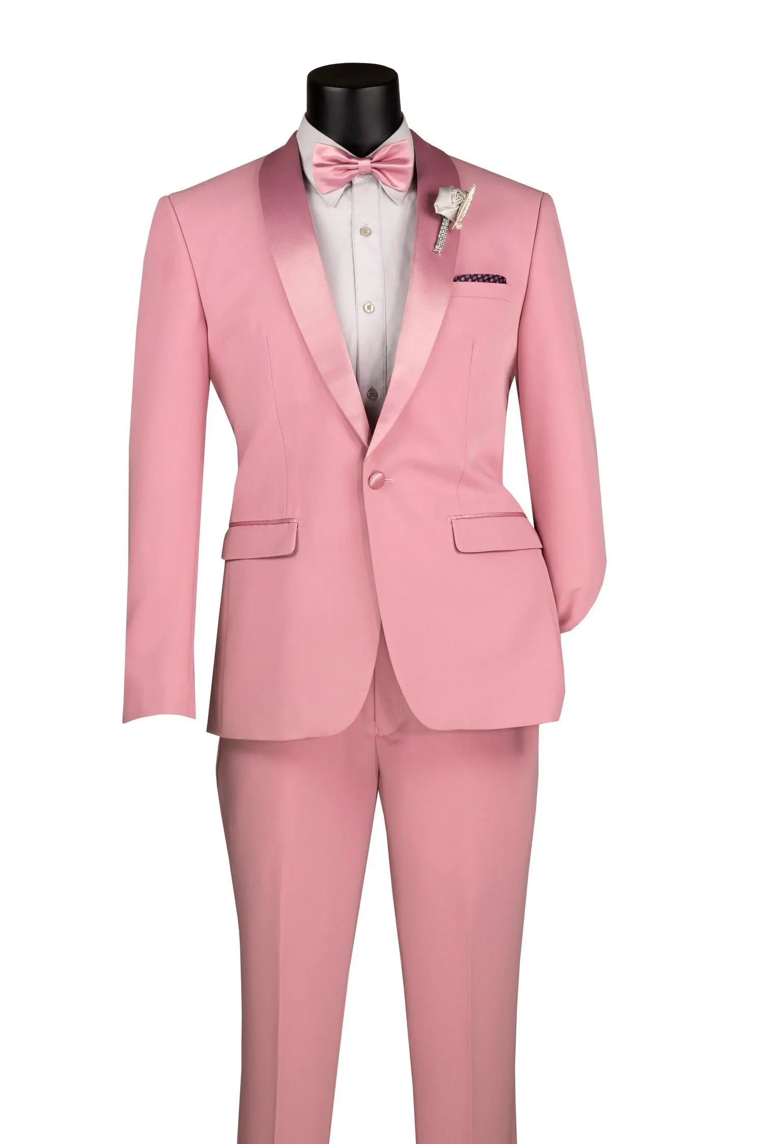 Slim Fit Shawl Collar 2 Piece with Matching Bow Tie M & R Clothing  M & R Clothing Mens-Tuxedos
