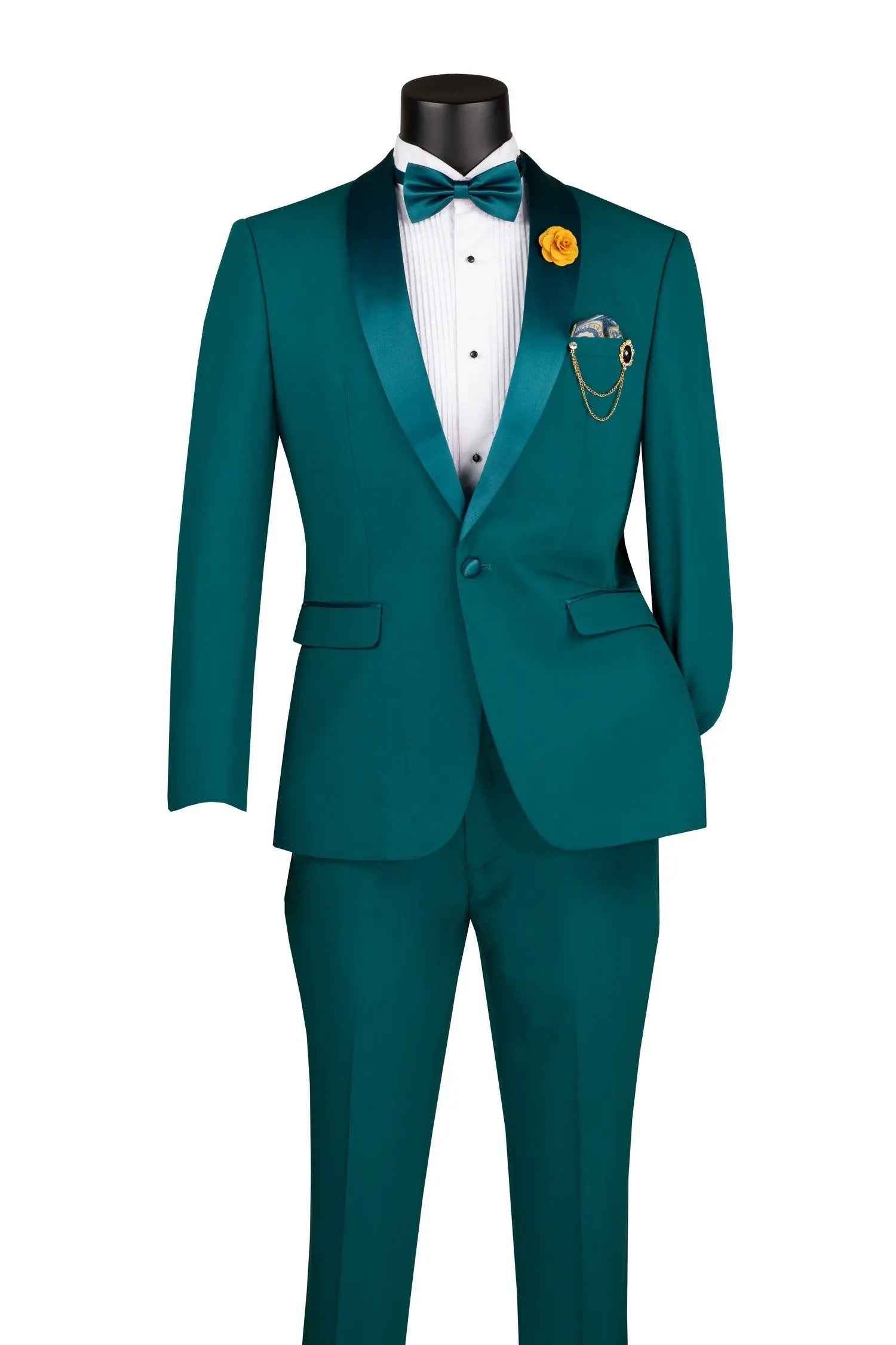 Slim Fit Shawl Collar 2 Piece with Matching Bow Tie M & R Clothing  M & R Clothing Mens-Tuxedos
