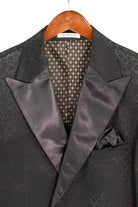 Men's Regular Fit Floral Jacquard Blazer with Bow Tie M & R Clothing  M & R Clothing Mens-Tuxedos