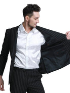 2-Piece Slim Fit Pinstripe Double Breast Suit Tazzio