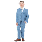 Perry Ellis Boy's 5pc Solid Suit Perry Ellis