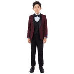 Perry Ellis Boy's 5-Piece Solid Tuxedo Suit Perry Ellis