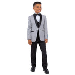 Perry Ellis Boy's 5-Piece Solid Tuxedo Suit Perry Ellis