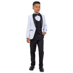 Perry Ellis Boy's 5-Piece Solid Tuxedo Suit Perry Ellis
