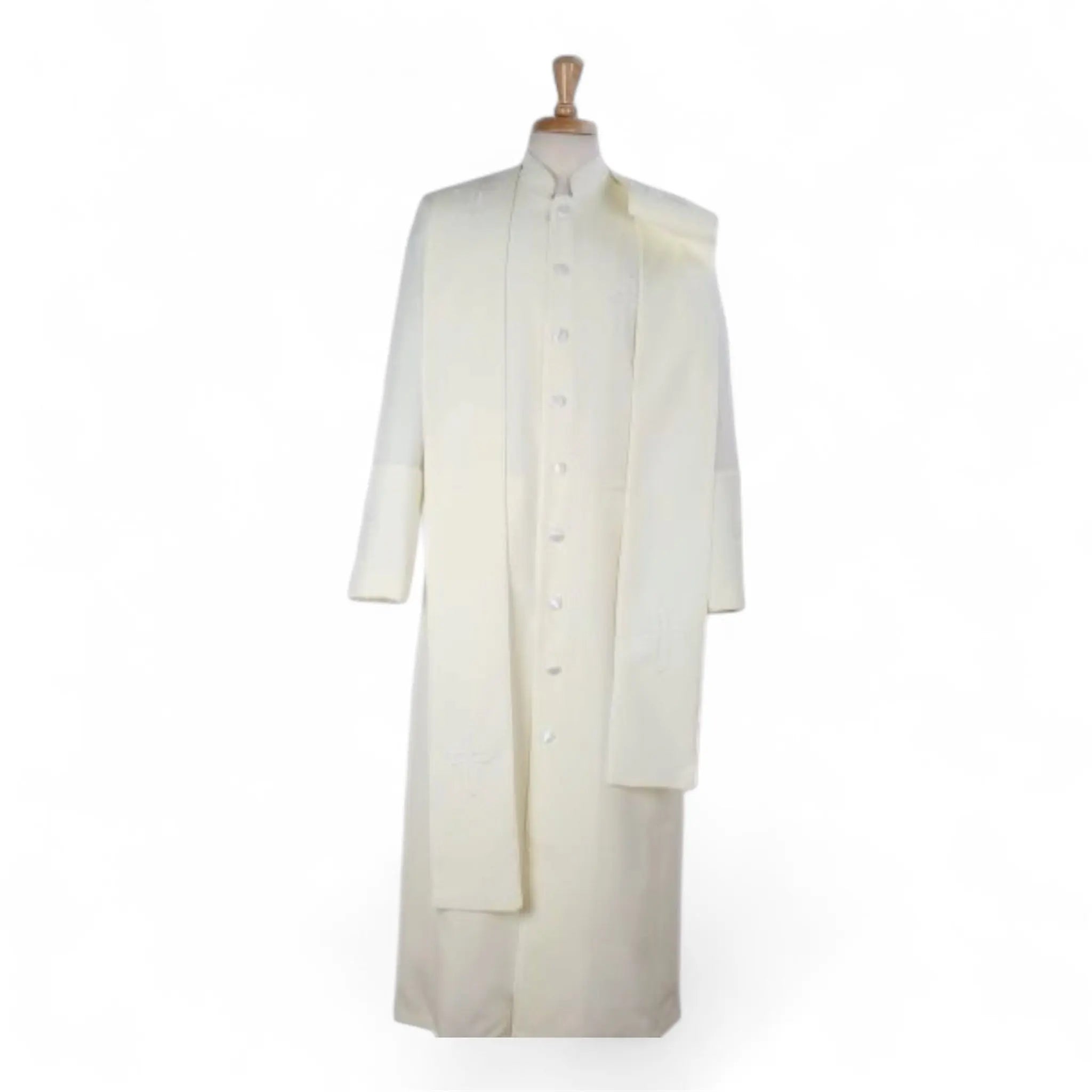 Men’s Cassock Style Clergy Robe with Stole M & R Clothing  M & R Clothing Clergy