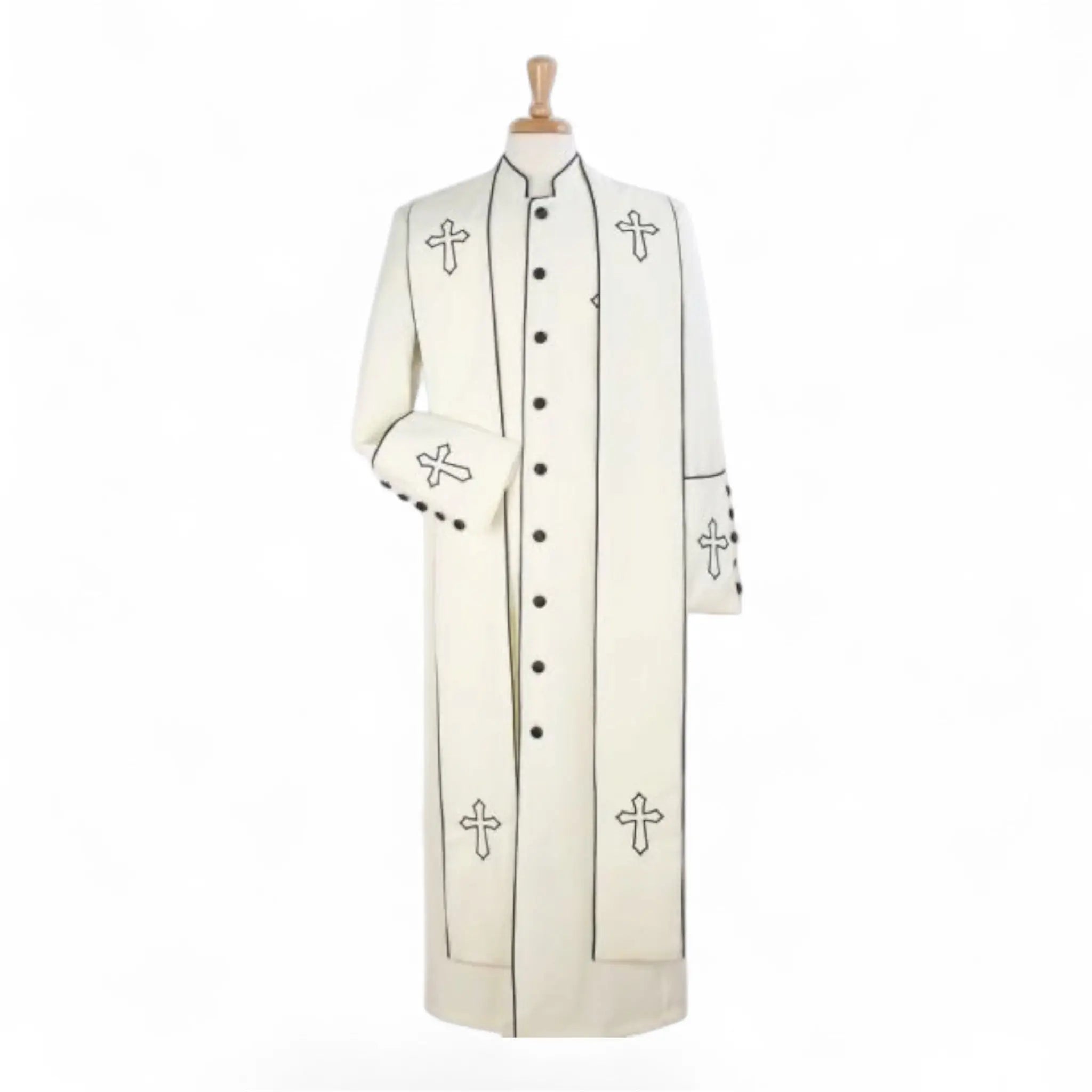 Men’s Cassock Style Clergy Robe with Stole M & R Clothing  M & R Clothing Clergy