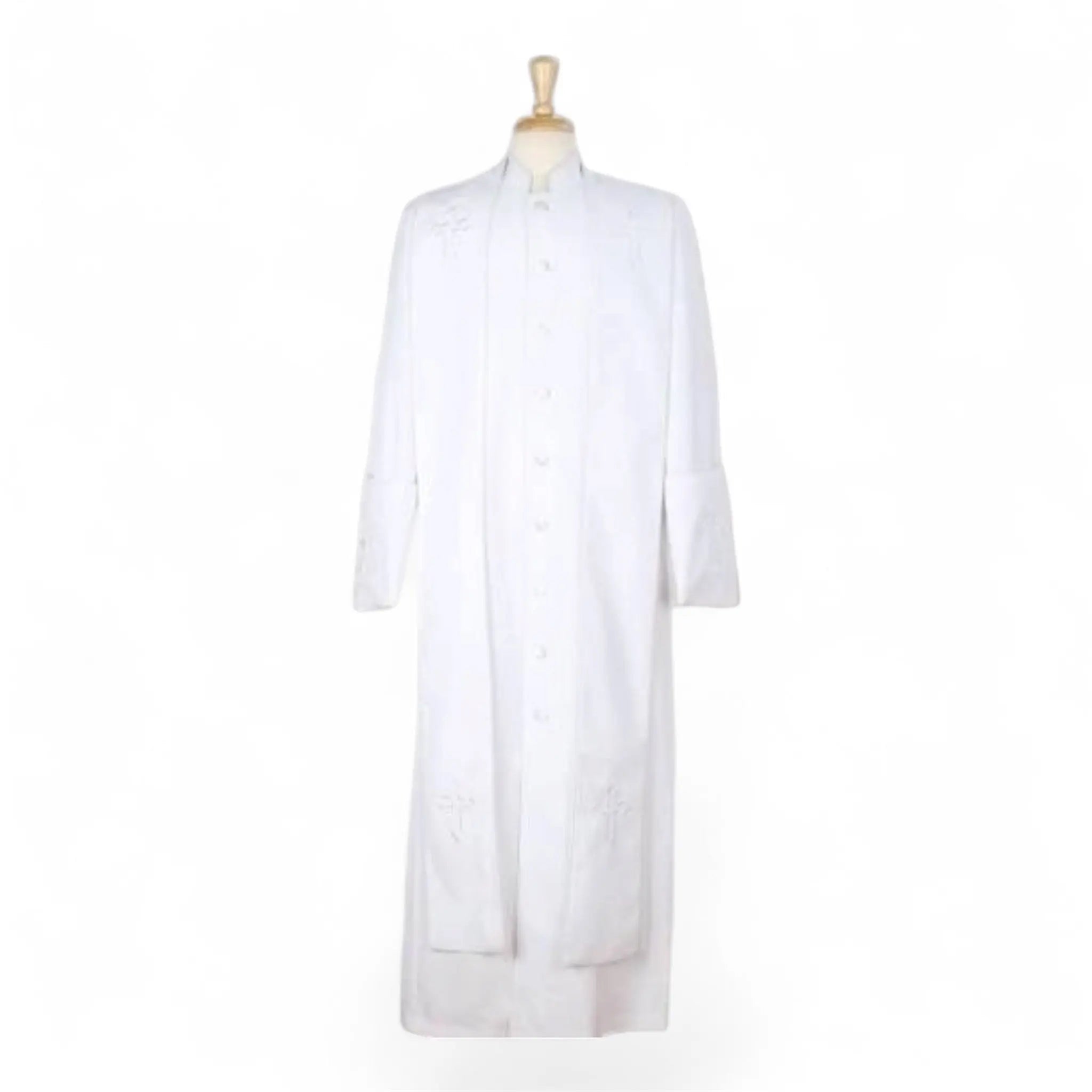 Men’s Cassock Style Clergy Robe with Stole M & R Clothing  M & R Clothing Clergy