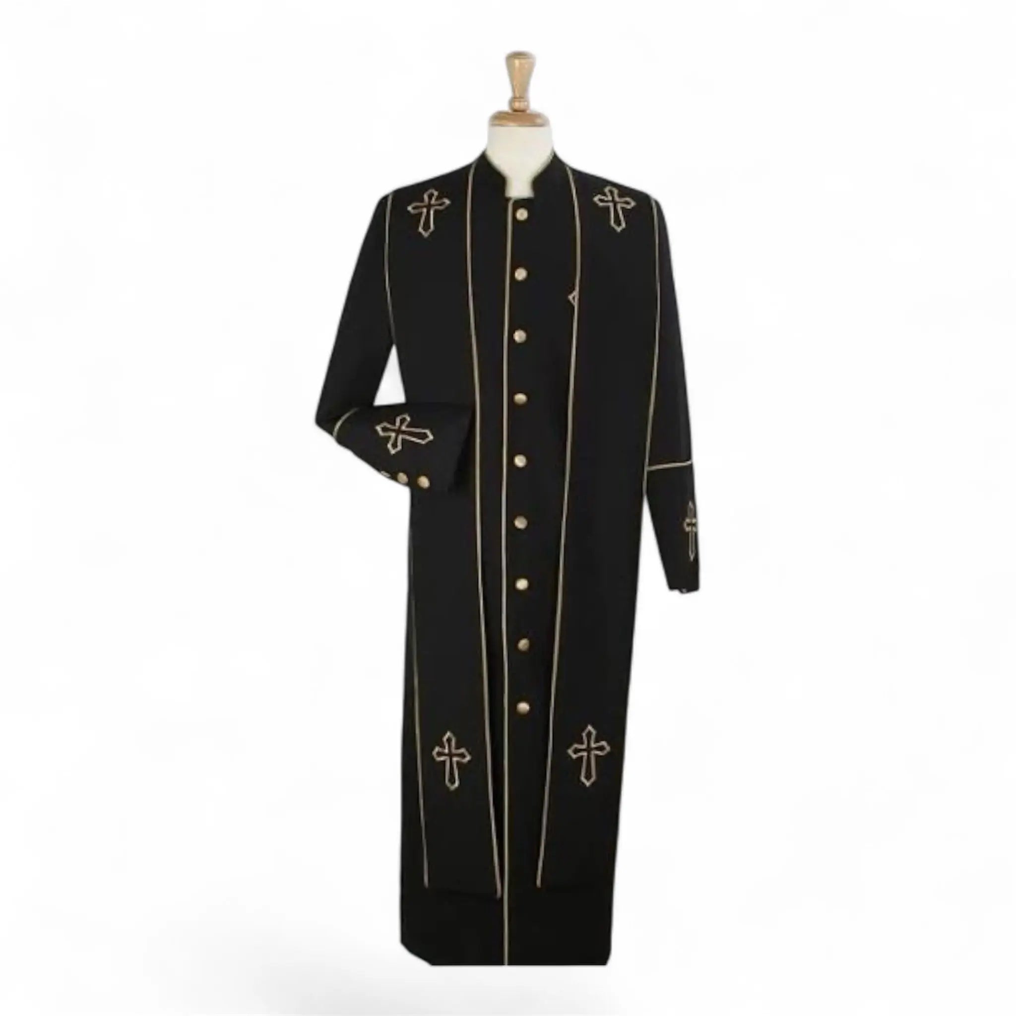 Men’s Cassock Style Clergy Robe with Stole M & R Clothing  M & R Clothing Clergy
