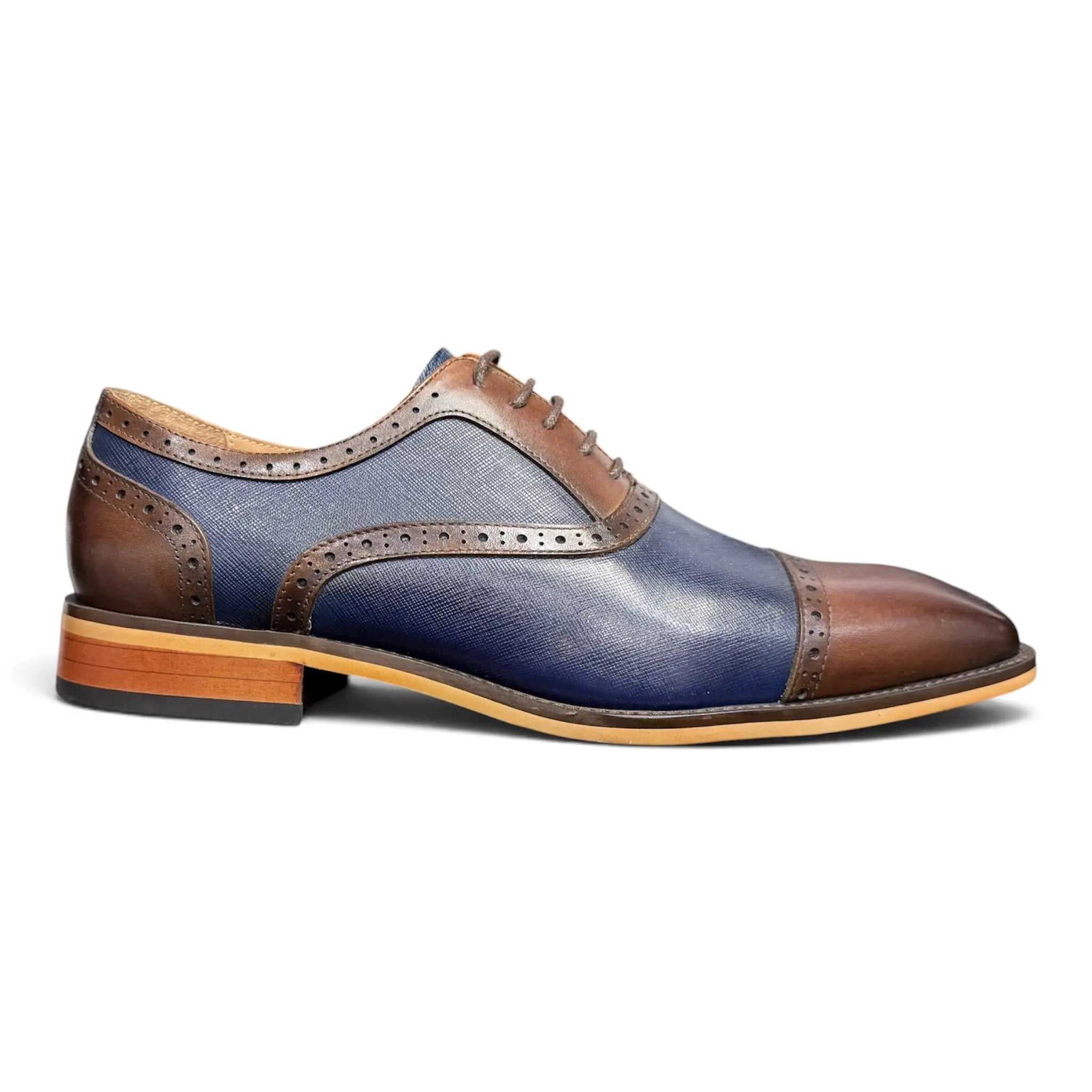 The Liam Augistino Two-Toned Wingtip Dress Shoes Augustino  M & R Clothing Mens-Shoes