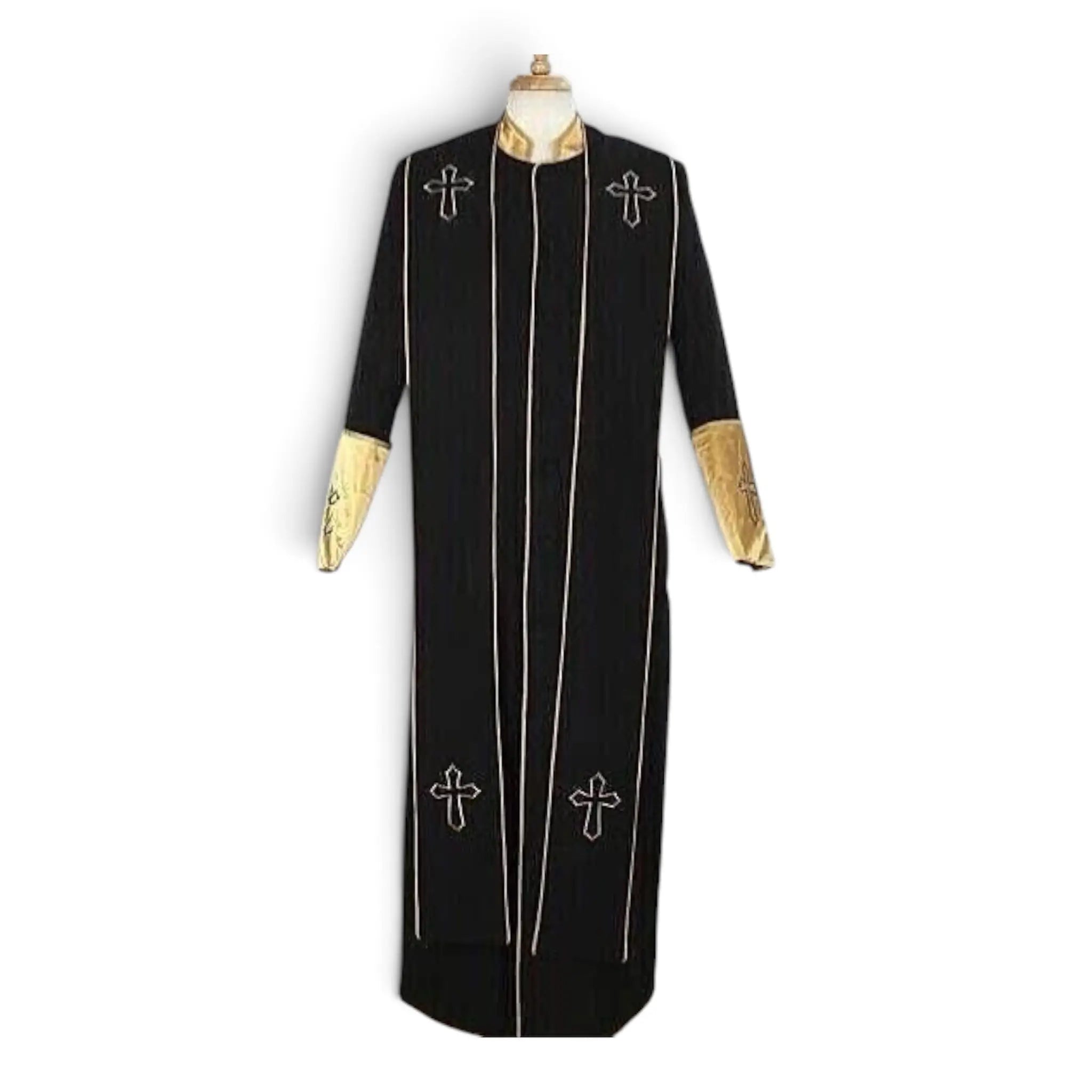 Men’s Cassock Style Clergy Robe with Stole M & R Clothing  M & R Clothing Clergy