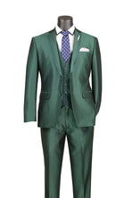 Men's 3-Piece Slim Fit Satin Tuxedo Suit with Satin Trim M & R Clothing  M & R Clothing Mens-Tuxedos