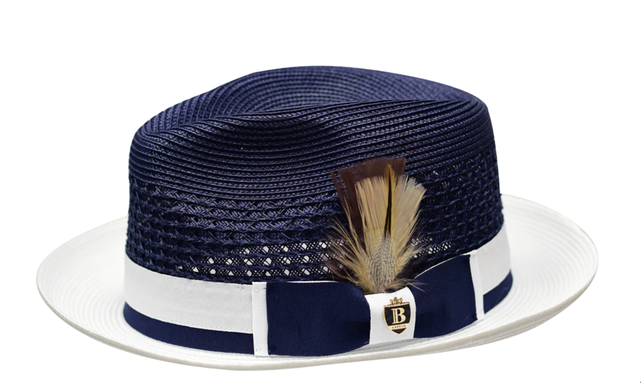 BELVEDERE Straw Fedora Hat by Bruno Capelo