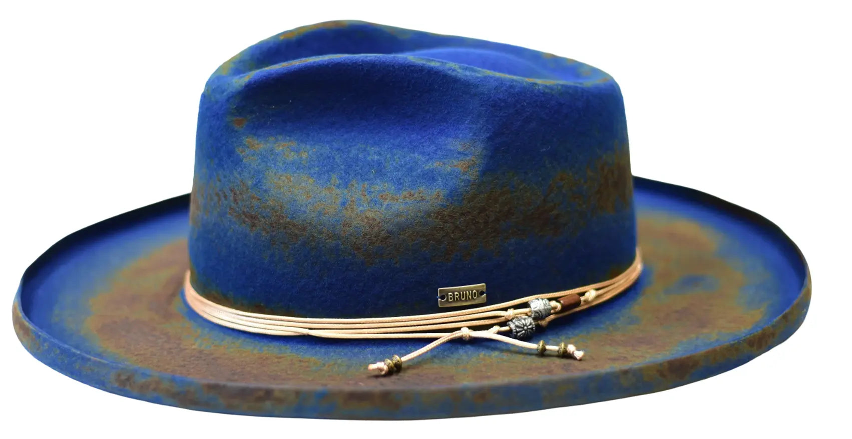 Orleans Wide Pencil Curl Brim Fedora by Bruno Capelo Bruno Capelo