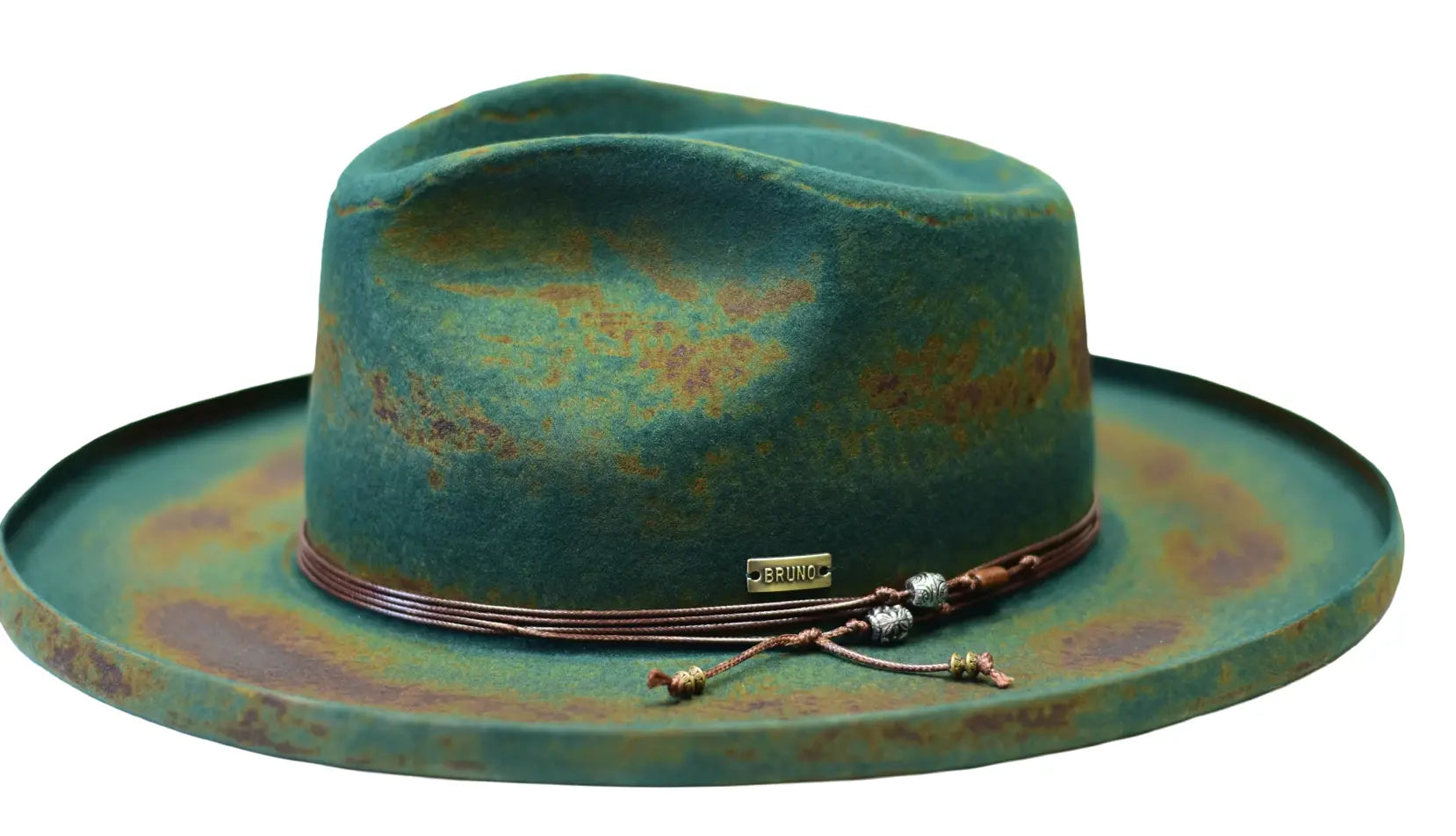 Orleans Wide Pencil Curl Brim Fedora by Bruno Capelo Bruno Capelo