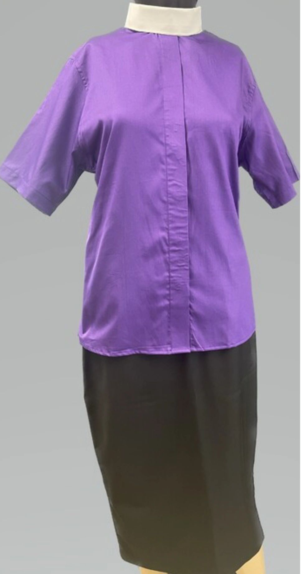 Ladies Short Sleeve Full Collar Shirt