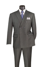 Men's Double Breasted Pinstripe Suit M & R Clothing