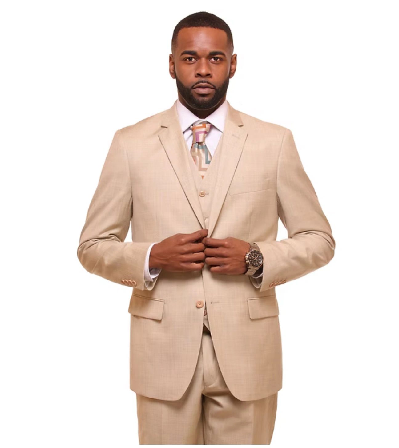 3-piece shark skin suit