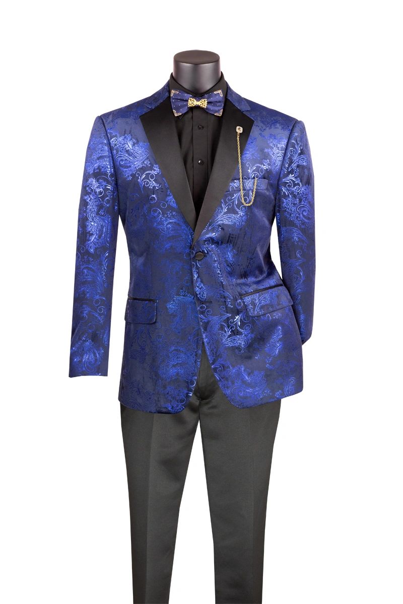 Men's Modern Foil Paisley Blazer