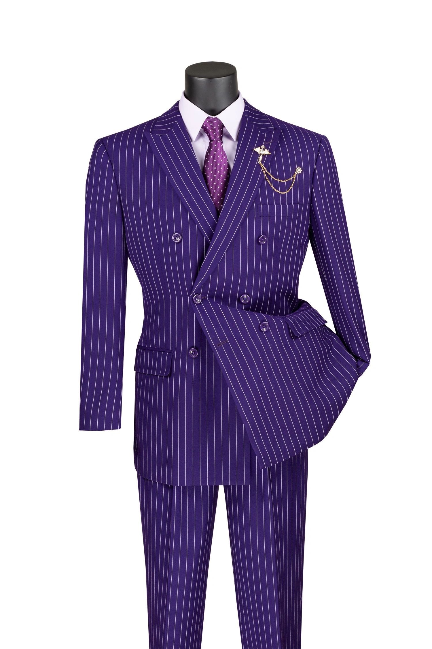 Men's Double Breasted Pinstripe Suit