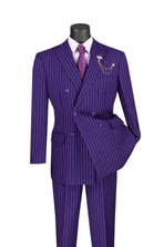 Men's Double Breasted Pinstripe Suit M & R Clothing
