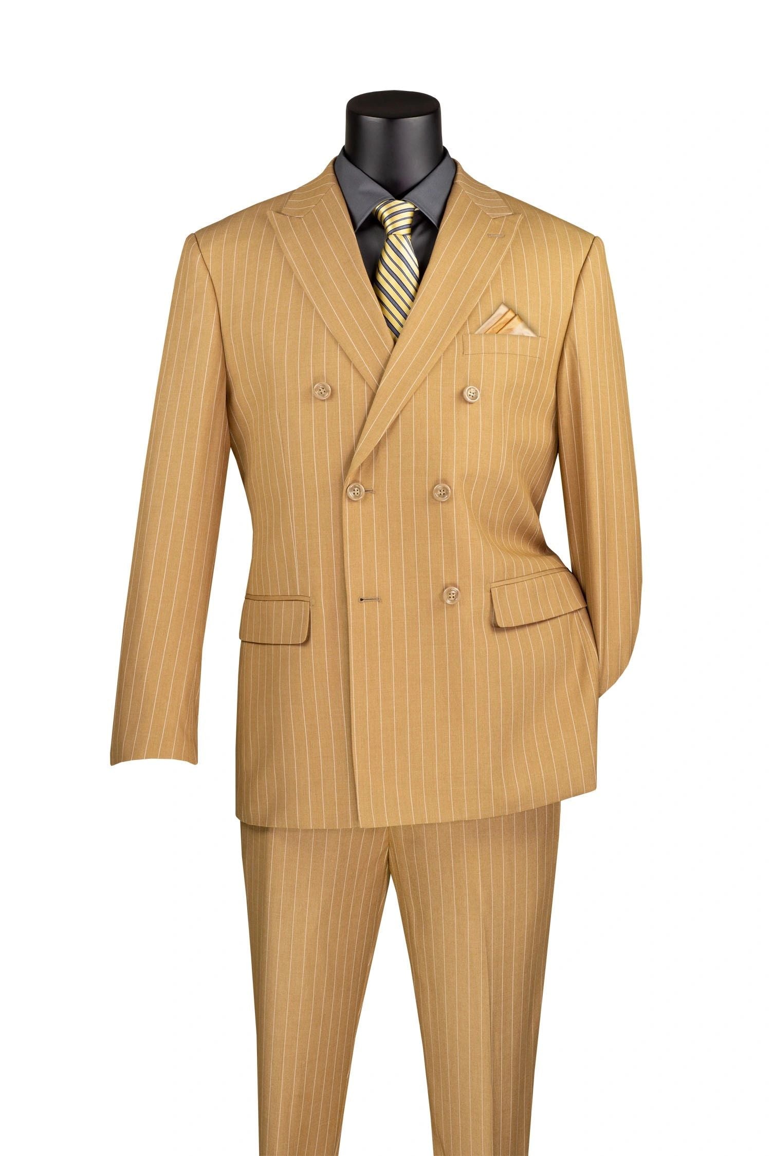 Men's Double Breasted Pinstripe Suit