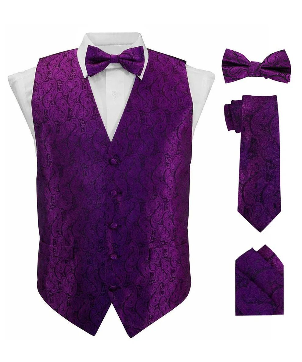 Paisley printed vest set