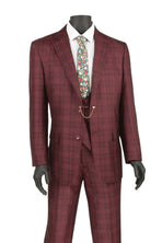 3-PC Plaid With Low Cut DB Vest M & R Clothing
