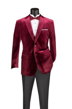 Solid Velvet Blazer M & R Clothing