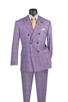 Double Breast Glen Plaid Suit M & R Clothing
