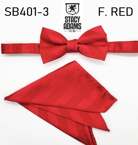 Stacy Adams Stripe Wedding Bow Tie Set