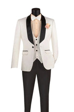 Men's Paisley Print 3-Piece Tuxedo Set M & R Clothing