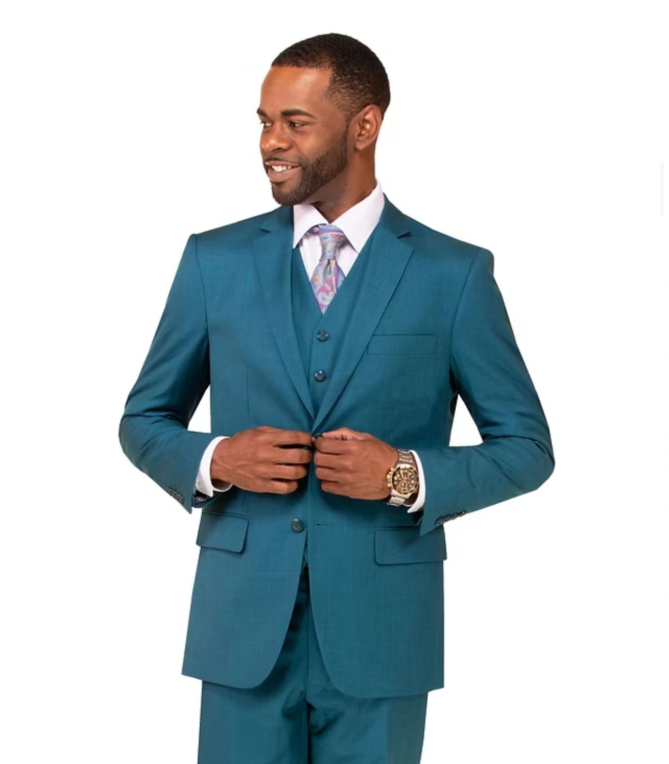 3-piece shark skin suit