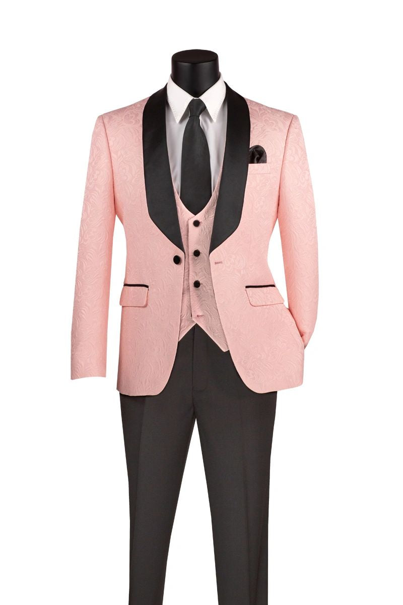 Men's Paisley Print 3-Piece Tuxedo Set