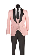 Men's Paisley Print 3-Piece Tuxedo Set M & R Clothing