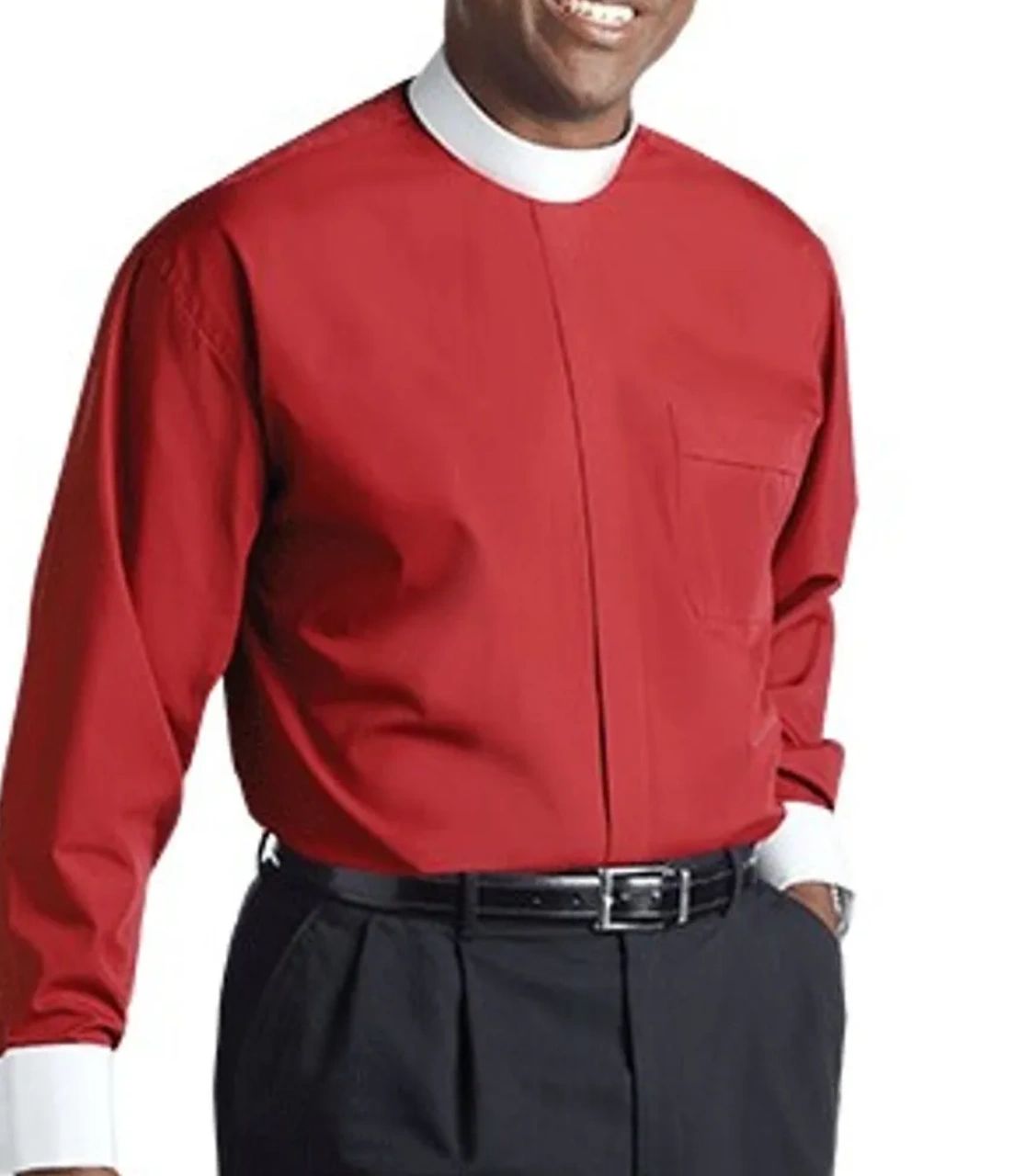 Men Full Roman Collar Clergy Shirt