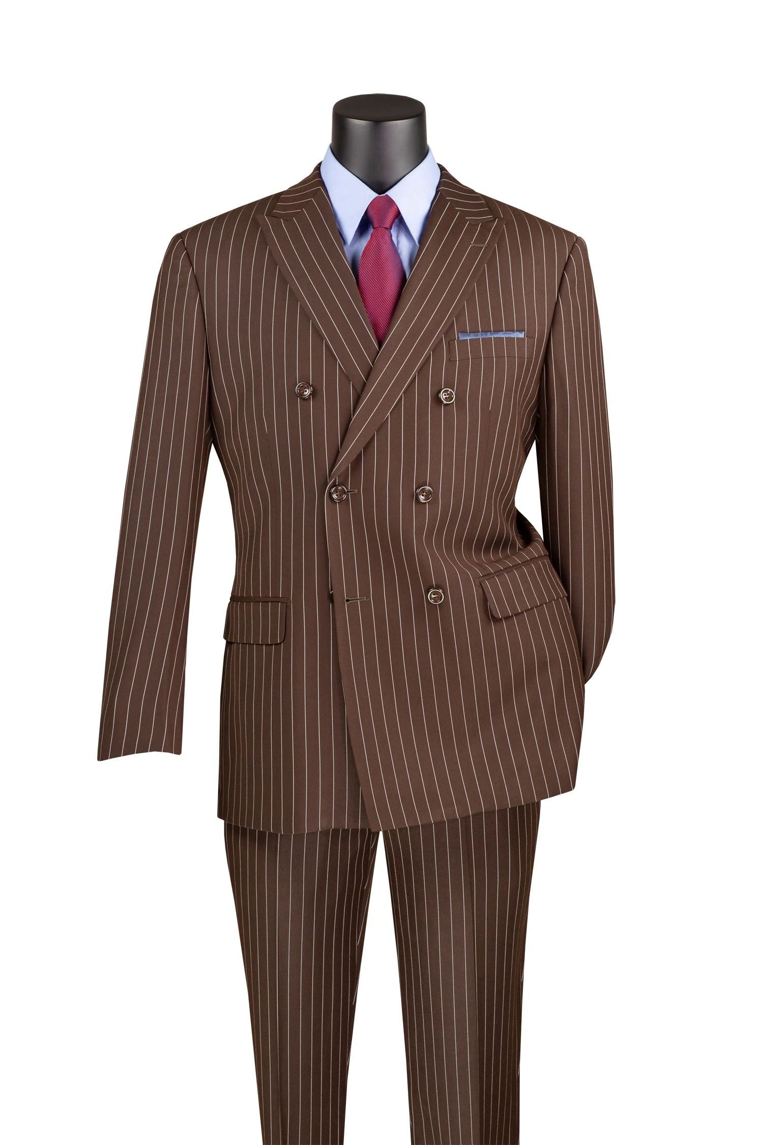 Men's Double Breasted Pinstripe Suit