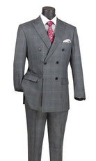Double Breast Glen Plaid Suit M & R Clothing