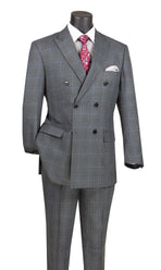 Double Breast Glen Plaid Suit M & R Clothing