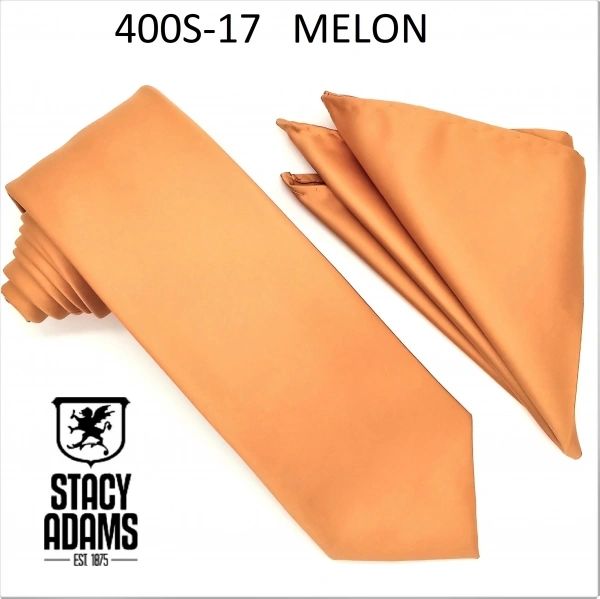 Stacy Adams Solid Tie and Hanky Set