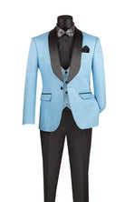 Men's Paisley Print 3-Piece Tuxedo Set M & R Clothing