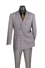 Double Breast Subtle Glen Plaid Suit M & R Clothing
